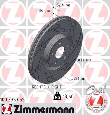 Zimmermann 100.3357.55 - Kočioni disk www.molydon.hr