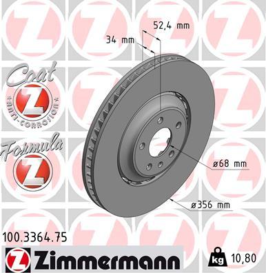 Zimmermann 100.3364.75 - Kočioni disk www.molydon.hr