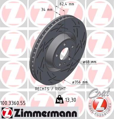 Zimmermann 100.3360.55 - Kočioni disk www.molydon.hr