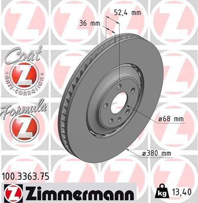 Zimmermann 100.3363.75 - Kočioni disk www.molydon.hr