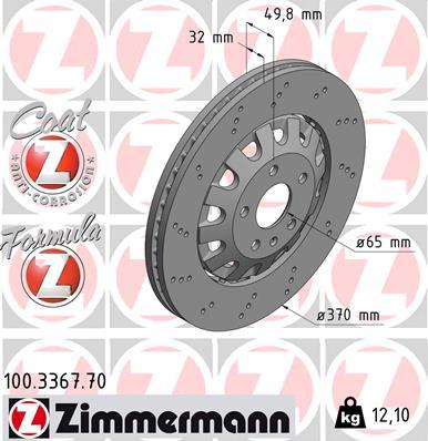 Zimmermann 100.3367.70 - Kočioni disk www.molydon.hr