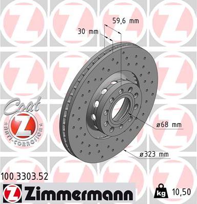 Zimmermann 100.3303.52 - Kočioni disk www.molydon.hr