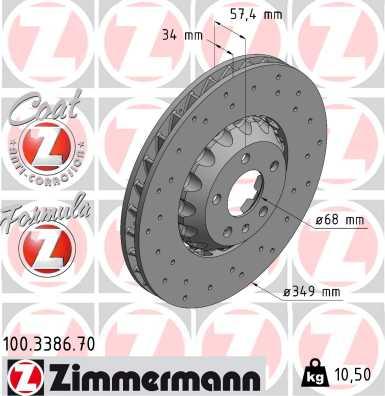 Zimmermann 100.3386.70 - Kočioni disk www.molydon.hr