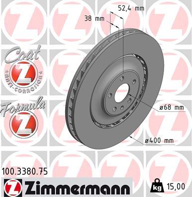 Zimmermann 100.3380.75 - Kočioni disk www.molydon.hr