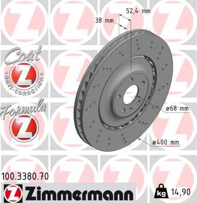 Zimmermann 100.3380.70 - Kočioni disk www.molydon.hr