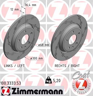 Zimmermann 100.3333.53 - Kočioni disk www.molydon.hr