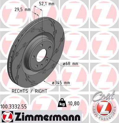 Zimmermann 100.3332.55 - Kočioni disk www.molydon.hr