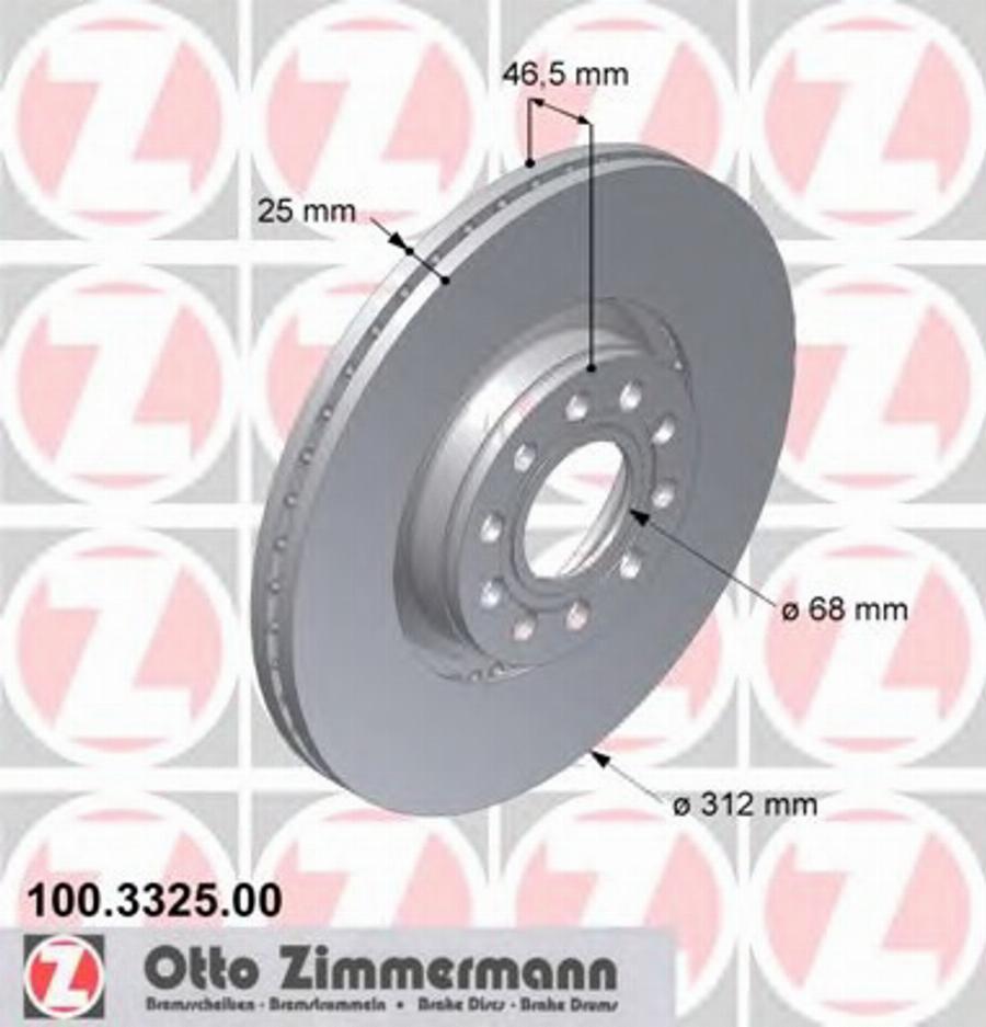 Zimmermann 100.3325.00 - Kočioni disk www.molydon.hr