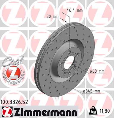 Zimmermann 100.3326.52 - Kočioni disk www.molydon.hr