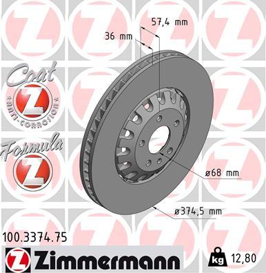 Zimmermann 100.3374.75 - Kočioni disk www.molydon.hr