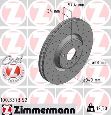 Zimmermann 100.3373.52 - Kočioni disk www.molydon.hr