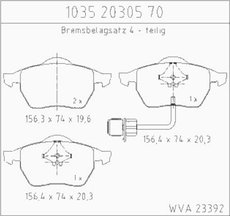 Zimmermann 10352030570 - Komplet Pločica, disk-kočnica www.molydon.hr