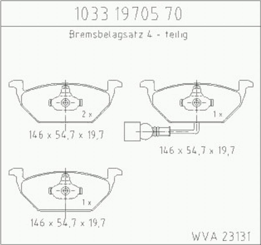 Zimmermann 10331970570 - Komplet Pločica, disk-kočnica www.molydon.hr