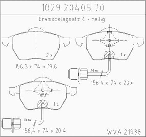 Zimmermann 10292040570 - Komplet Pločica, disk-kočnica www.molydon.hr