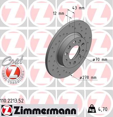 Zimmermann 110.2213.52 - Kočioni disk www.molydon.hr