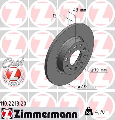 Zimmermann 110.2213.20 - Kočioni disk www.molydon.hr