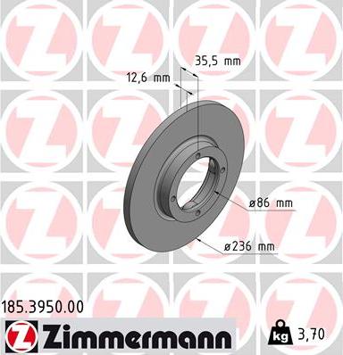 Zimmermann 185.3950.00 - Kočioni disk www.molydon.hr