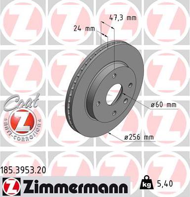 Zimmermann 185.3953.20 - Kočioni disk www.molydon.hr