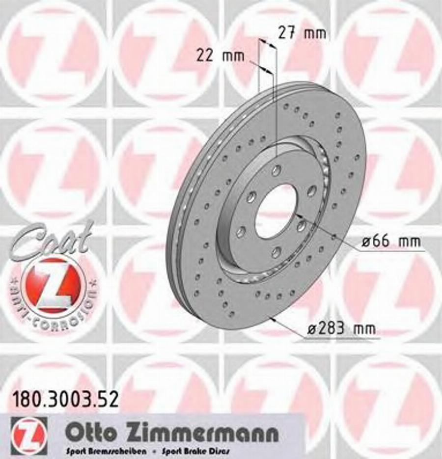 Zimmermann 180.3003.52 - Kočioni disk www.molydon.hr