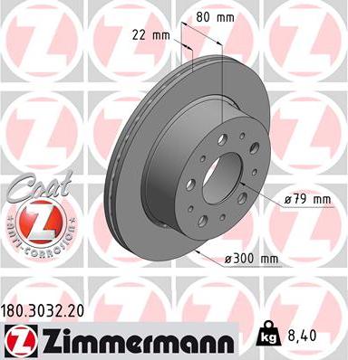 Zimmermann 180.3032.20 - Kočioni disk www.molydon.hr