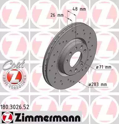 Zimmermann 180.3026.52 - Kočioni disk www.molydon.hr