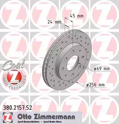 Zimmermann 380.2157.52 - Kočioni disk www.molydon.hr