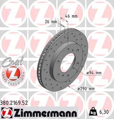 Zimmermann 380.2169.52 - Kočioni disk www.molydon.hr