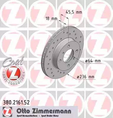 Zimmermann 380.2161.52 - Kočioni disk www.molydon.hr