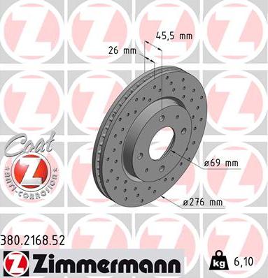 Zimmermann 380.2168.52 - Kočioni disk www.molydon.hr