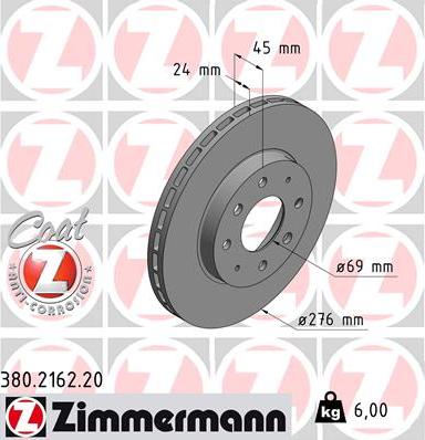 Zimmermann 380.2162.20 - Kočioni disk www.molydon.hr