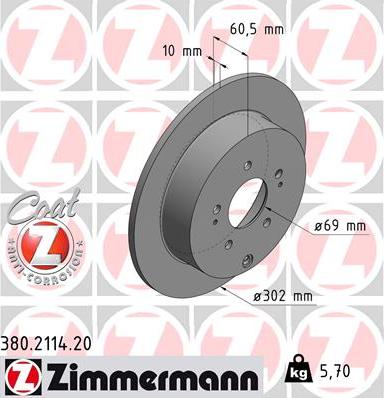 Zimmermann 380.2114.20 - Kočioni disk www.molydon.hr