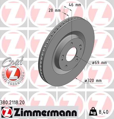 Zimmermann 380.2118.20 - Kočioni disk www.molydon.hr