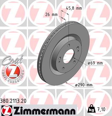 Zimmermann 380.2113.20 - Kočioni disk www.molydon.hr