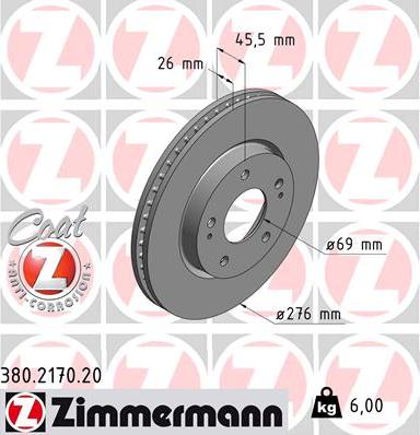 Zimmermann 380.2170.20 - Kočioni disk www.molydon.hr