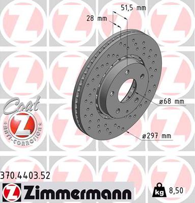 Zimmermann 370.4403.52 - Kočioni disk www.molydon.hr