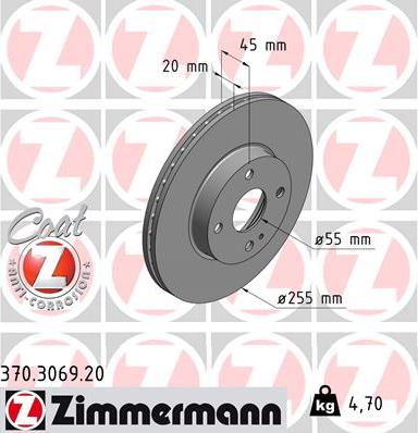 Zimmermann 370.3069.20 - Kočioni disk www.molydon.hr