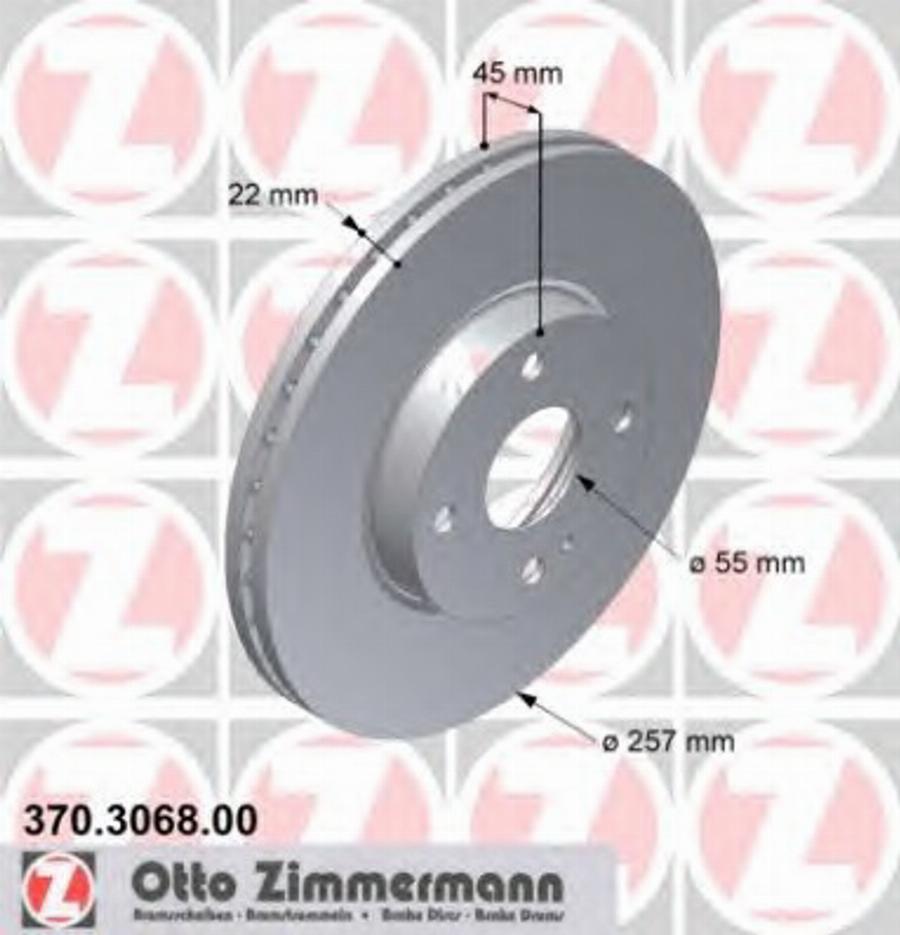 Zimmermann 370.3068.00 - Kočioni disk www.molydon.hr