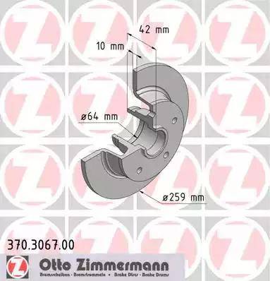 Zimmermann 370.3067.00 - Kočioni disk www.molydon.hr