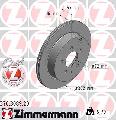 Zimmermann 370.3089.20 - Kočioni disk www.molydon.hr