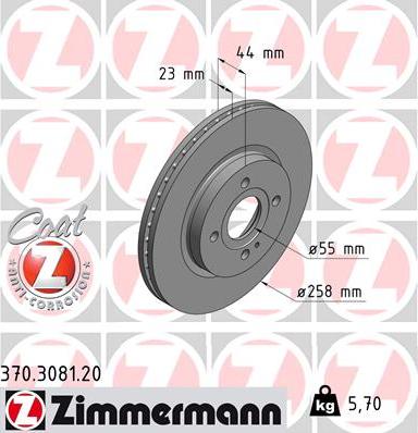 Zimmermann 370.3081.20 - Kočioni disk www.molydon.hr