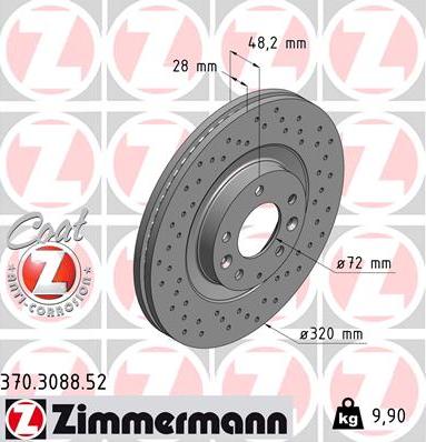 Zimmermann 370.3088.52 - Kočioni disk www.molydon.hr