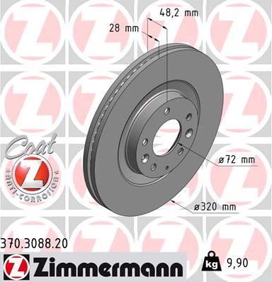 Zimmermann 370.3088.20 - Kočioni disk www.molydon.hr