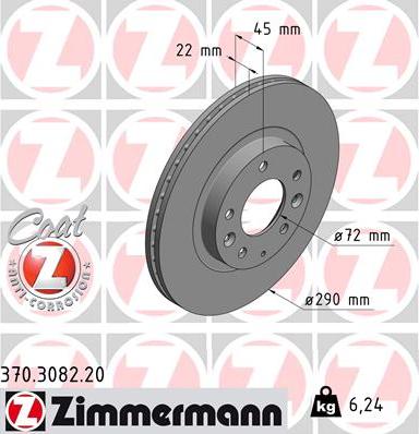 Zimmermann 370.3082.20 - Kočioni disk www.molydon.hr