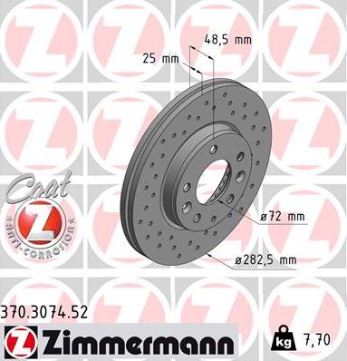 Zimmermann 370.3074.52 - Kočioni disk www.molydon.hr