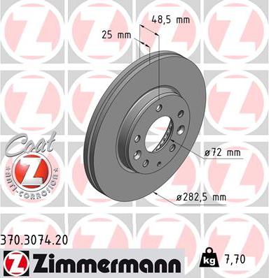 Zimmermann 370.3074.20 - Kočioni disk www.molydon.hr