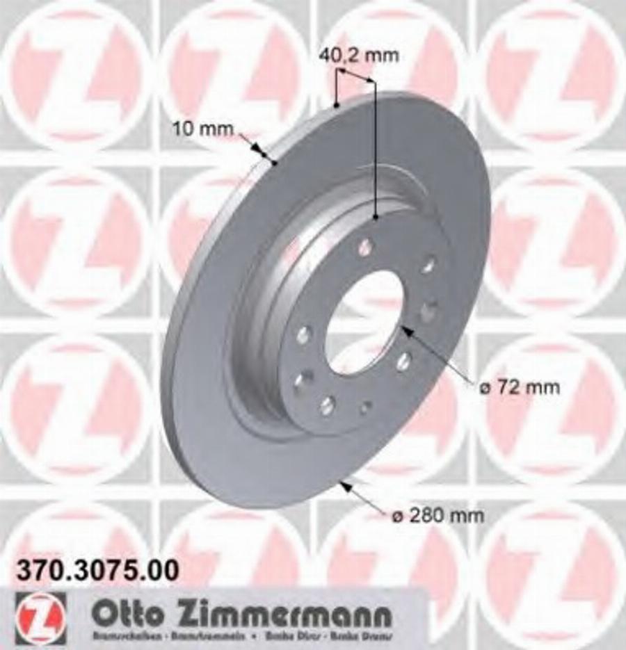 Zimmermann 370.3075.00 - Kočioni disk www.molydon.hr