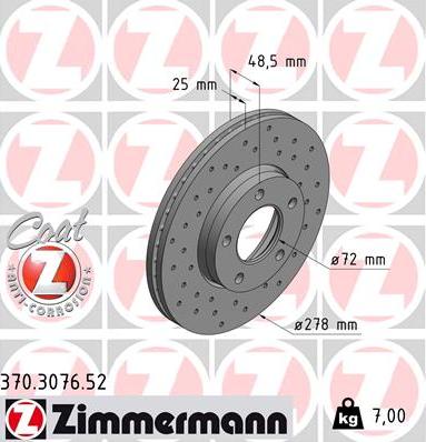 Zimmermann 370.3076.52 - Kočioni disk www.molydon.hr