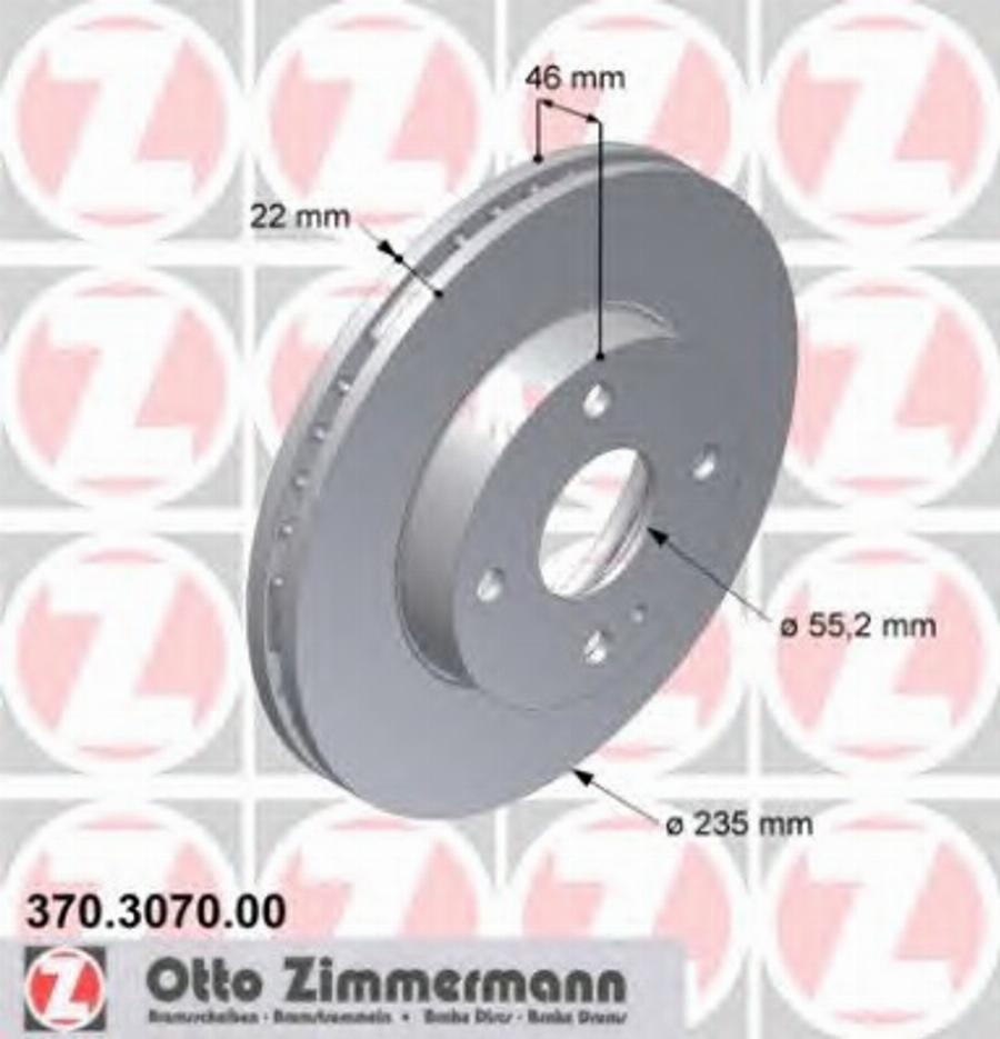 Zimmermann 370.3070.00 - Kočioni disk www.molydon.hr