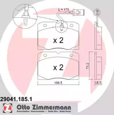 Zimmermann 29041.185.1 - Komplet Pločica, disk-kočnica www.molydon.hr