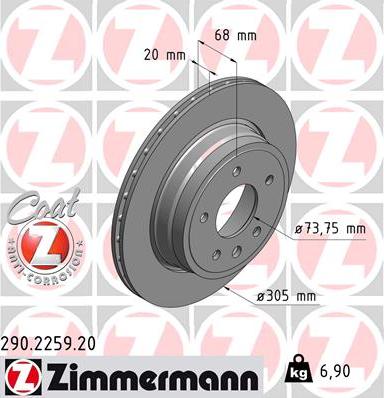 Zimmermann 290.2259.20 - Kočioni disk www.molydon.hr